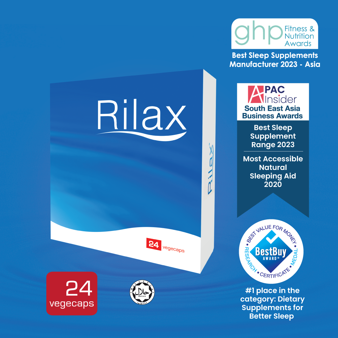 Bantuan Tidur Asli Rilax (dengan Lactium & Suntheanine)