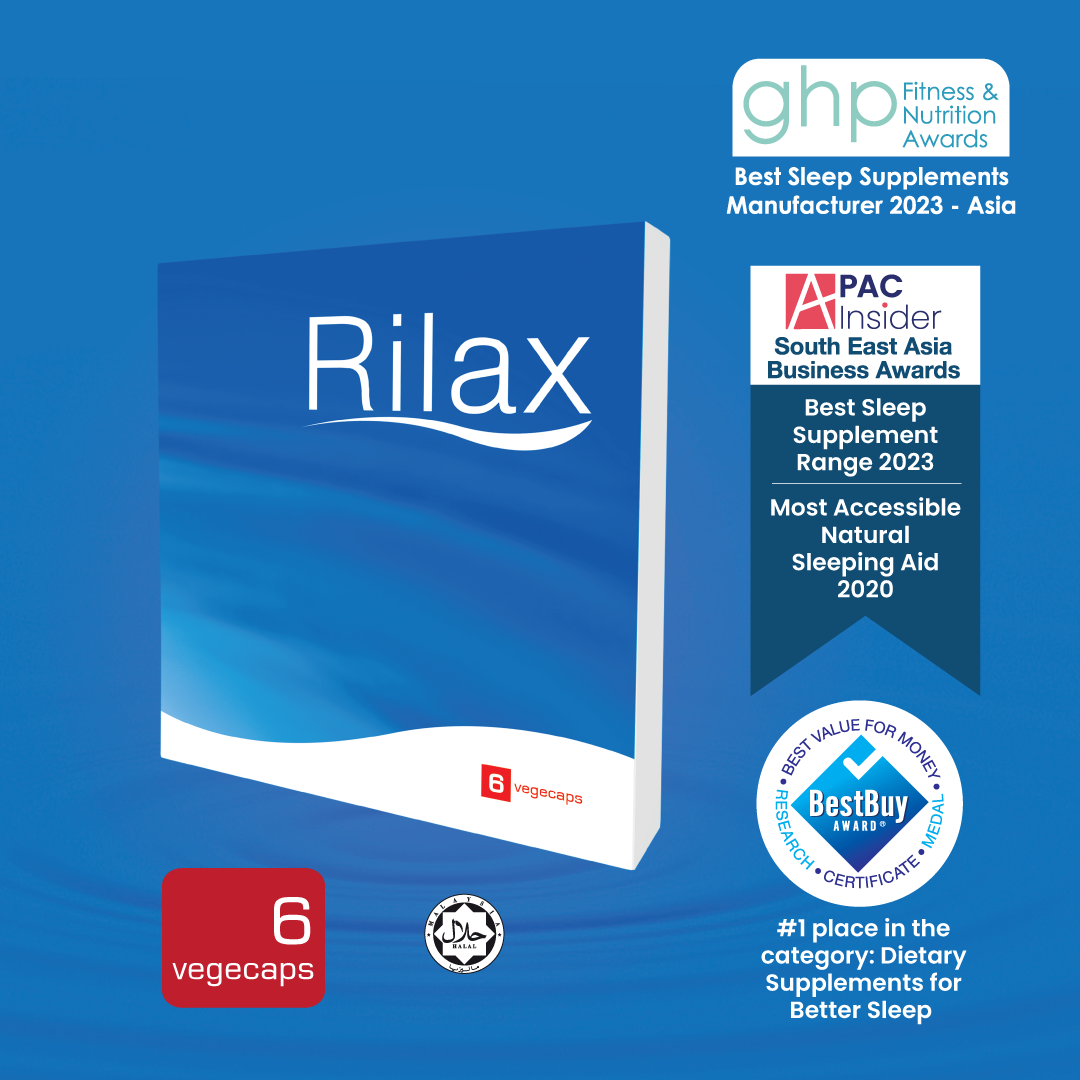 Bantuan Tidur Asli Rilax (dengan Lactium & Suntheanine)
